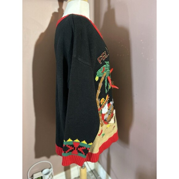 Feliz Navidad Ugly Christmas Sweater Womens Size 1X Holiday Time Christmas New - Picture 4 of 10